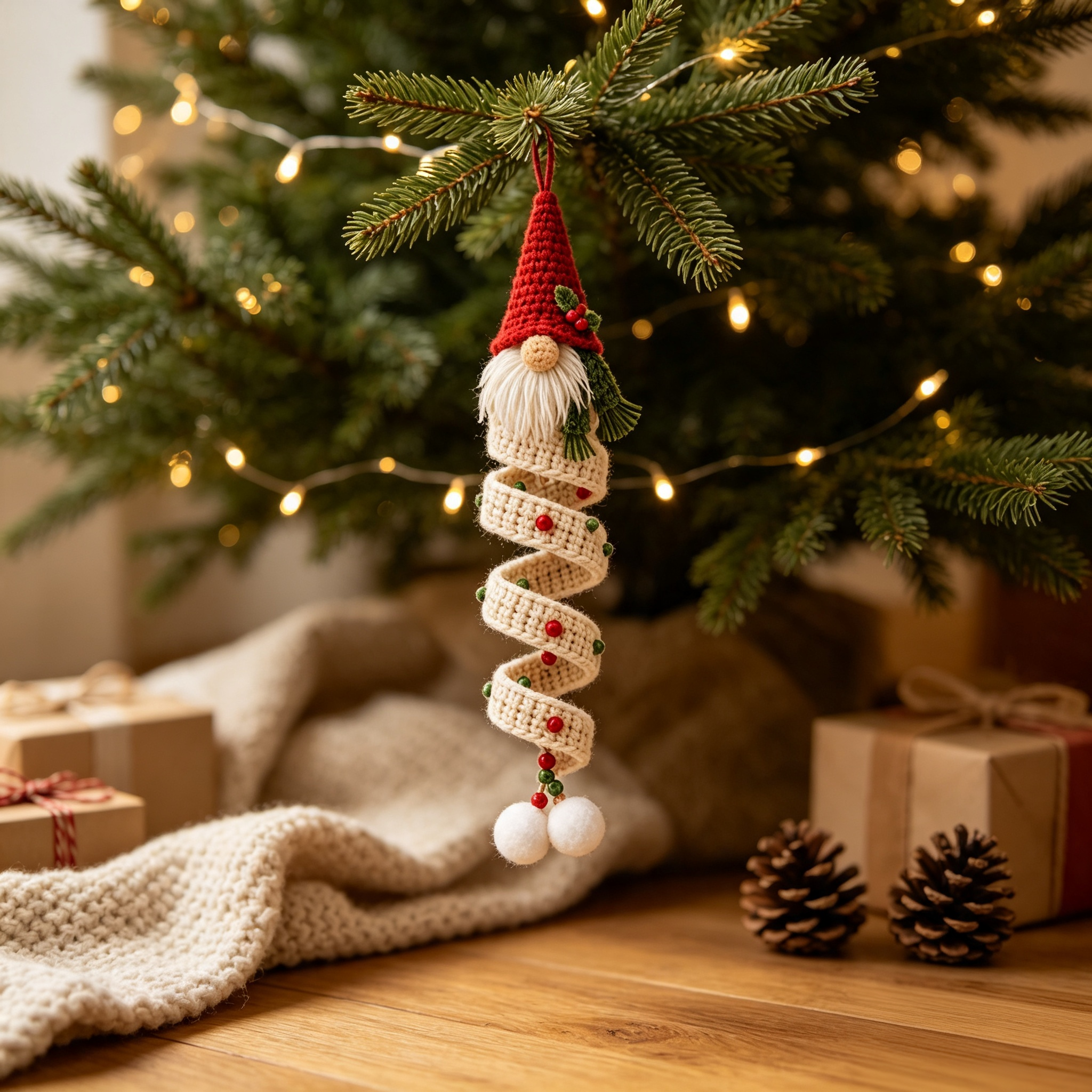 🔥 LAST DAY 49% OFF – ☃️ Crochet Snowman Spiral Ornament DIY Kit | Complete Beginner-Friendly Set with Soft Yarn, Crochet Hook, Festive Beads, Snowflakes & Step-by-Step Guide 🧶🎄✨