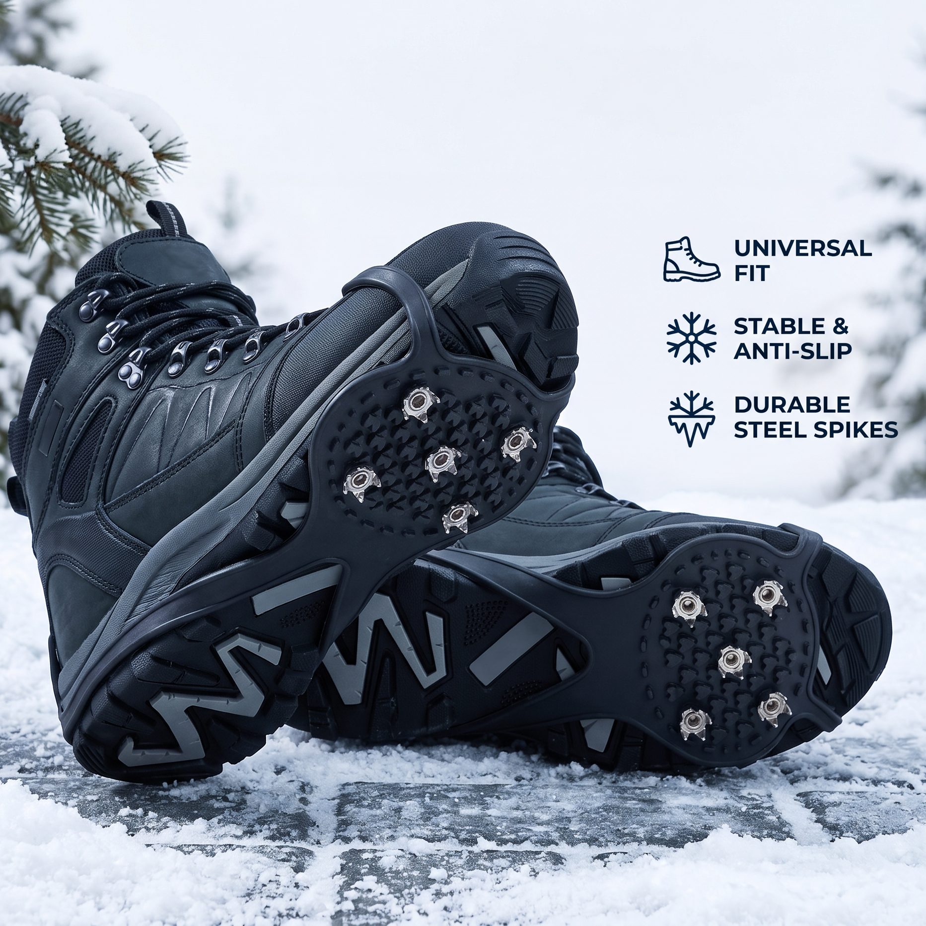 Outdoor Non-Slip High-Elasticity Steel-Studded Ice Cleats 🏔️❄️
