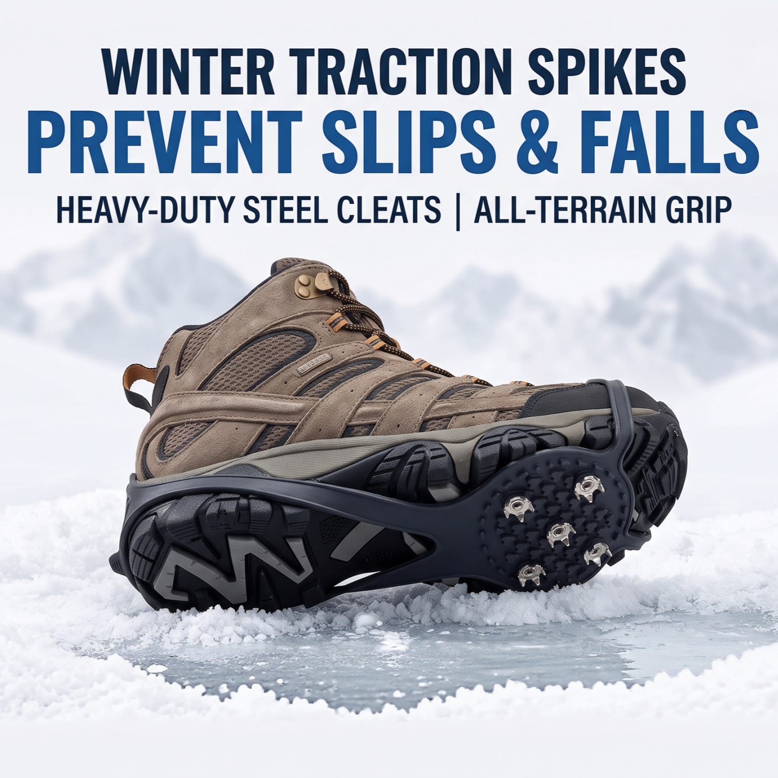 Outdoor Non-Slip High-Elasticity Steel-Studded Ice Cleats 🏔️❄️