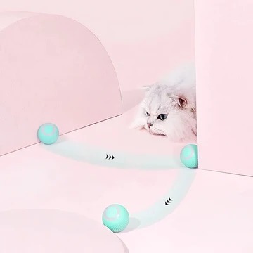Interactive cat rolling ball toy with animal sound