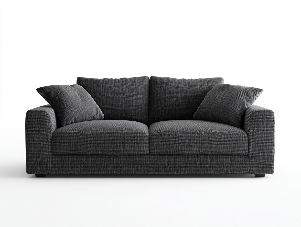 Divano a due posti-Tessuto-186x90x75 cm-Grigio-Design moderno-Lavoiacasa