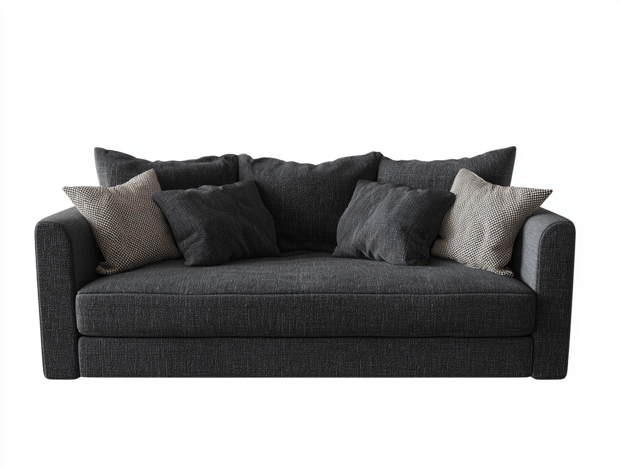 Divano a due posti-Tessuto-206x94x74 cm-Grigio-Design contemporaneo-Lavoiacasa