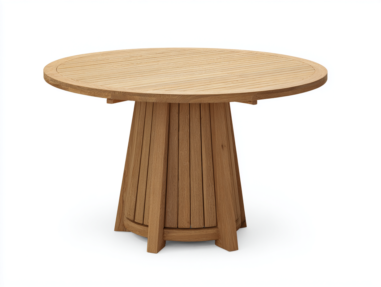 Tavolo da giardino - Legno - 125x125x75 cm - Marrone naturale - Moderno rustico-Lavoiacasa