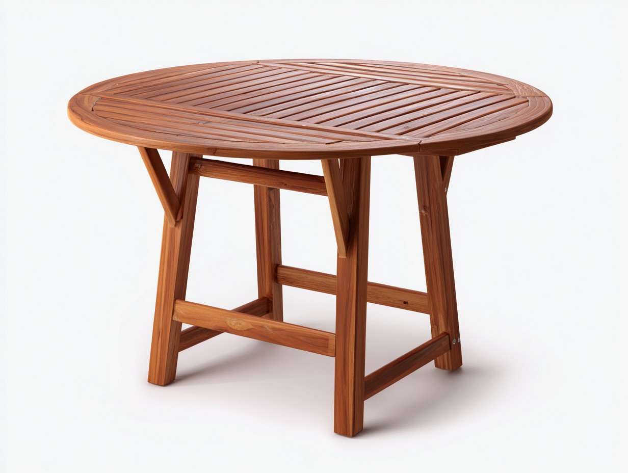 Tavolo da giardino - Legno - 120x120x75 cm - Marrone teak - Naturale-Lavoiacasa