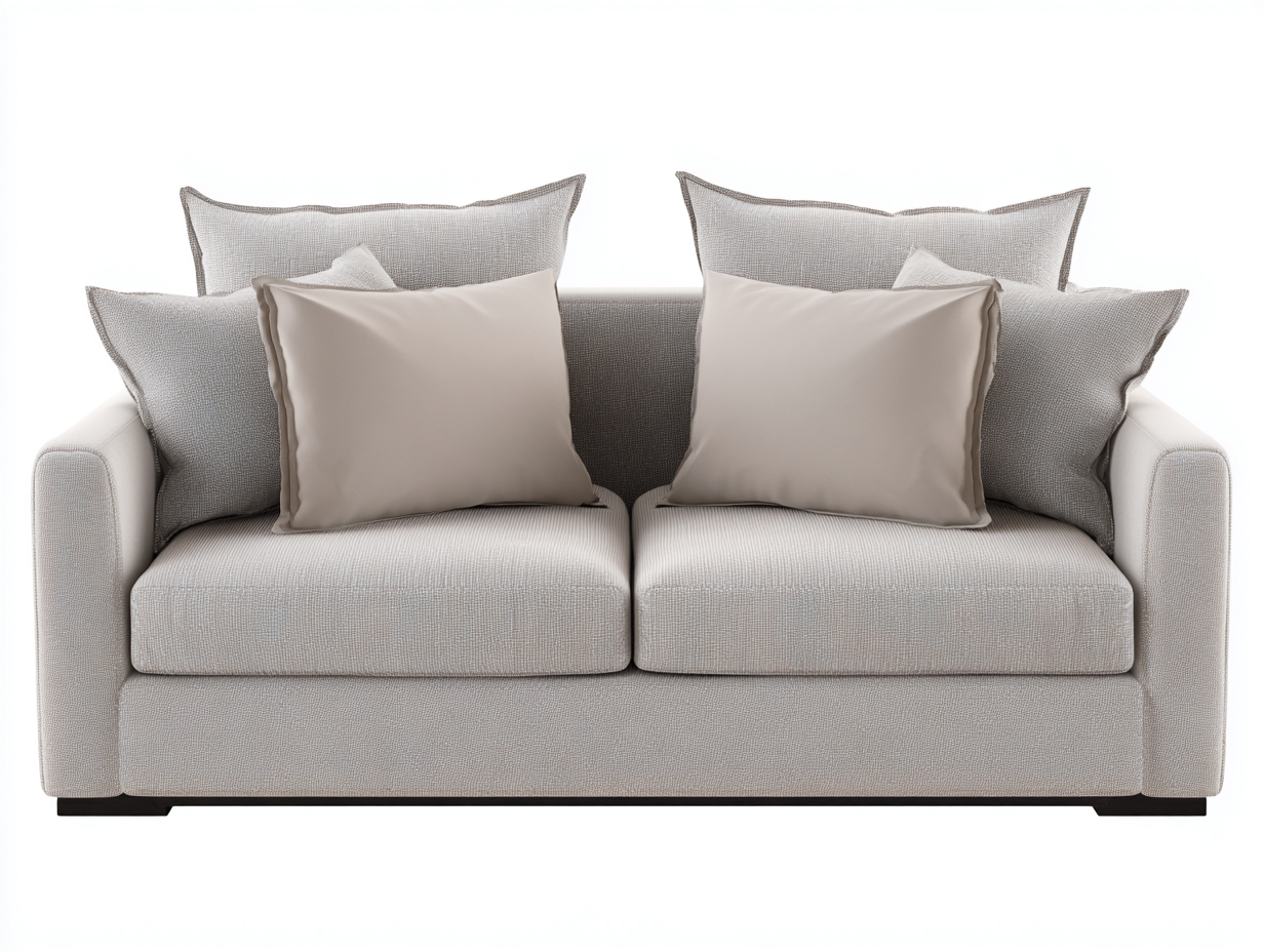 Divano a due posti-Tessuto-202x94x76 cm-Beige-Stile moderno-Lavoiacasa