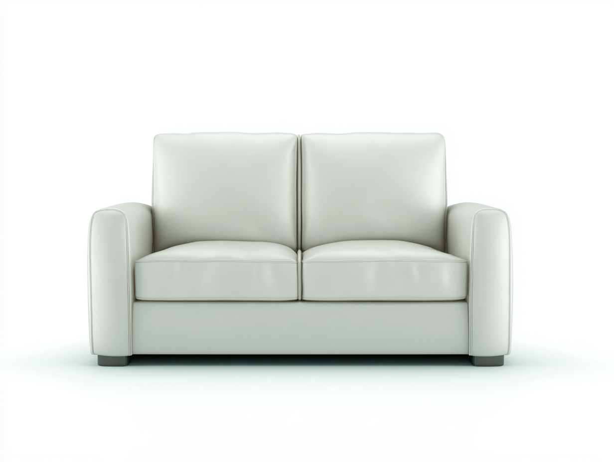 Divano a due posti-pelle sintetica-161x89x86 cm-grigio chiaro-design minimalista-Lavoiacasa