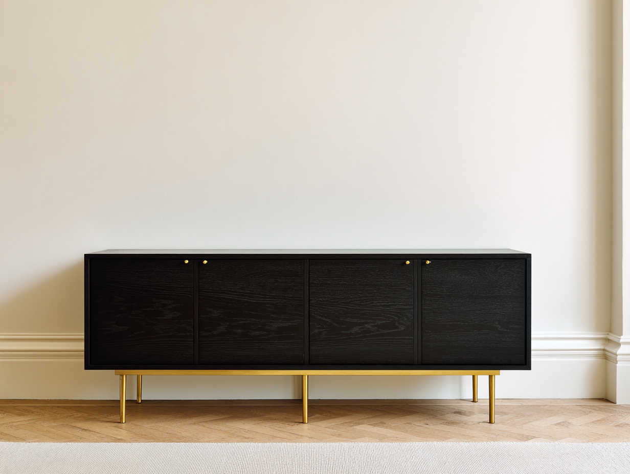 Mobile ingresso-MDF-metallo-190x40x76 cm-nero-oro-design moderno-Lavoiacasa