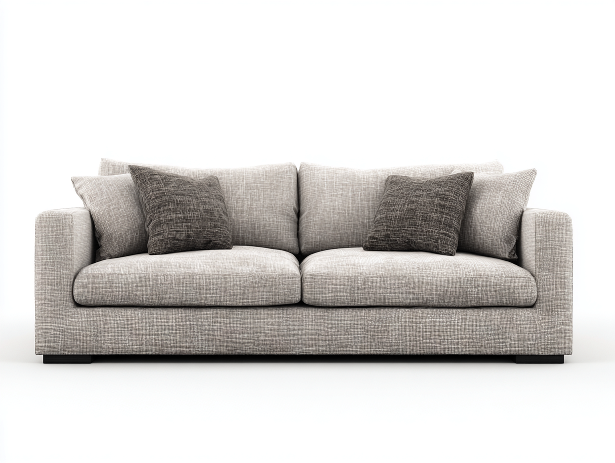 Divano a due posti-Tessuto-206x93x74 cm-Beige-Stile moderno-Lavoiacasa