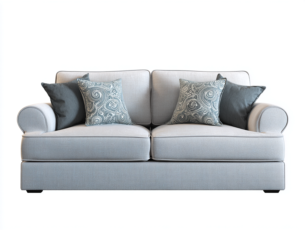 Divano a due posti-Tessuto-197x88x77 cm-Grigio-Stile contemporaneo-Lavoiacasa