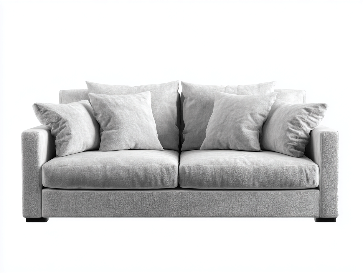 Divano a due posti-Tessuto-208x95x75 cm-Grigio-Stile moderno-Lavoiacasa