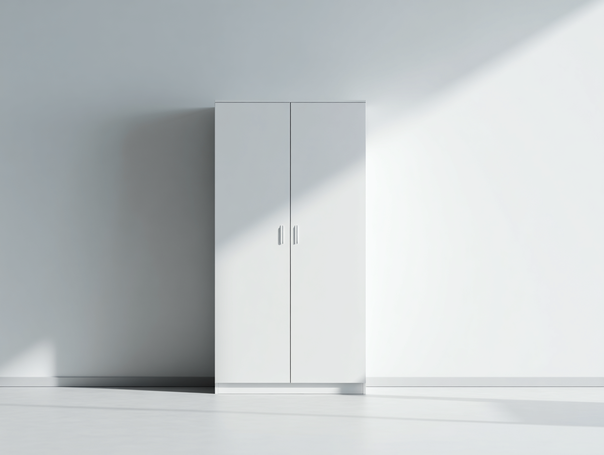 Armadio - Legno-Metallo - 90x50x180 cm - Bianco - Minimalista-Lavoiacasa
