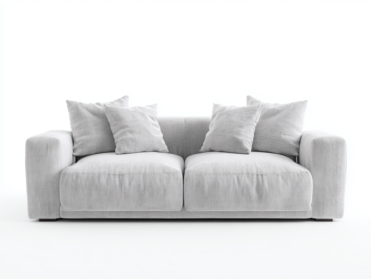 Divano a due posti-Tessuto-200x96x73 cm-Grigio-Stile casual moderno-Lavoiacasa