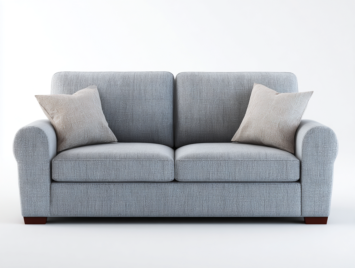 Divano a due posti-Tessuto-188x87x75 cm-Grigio-Stile contemporaneo-Lavoiacasa