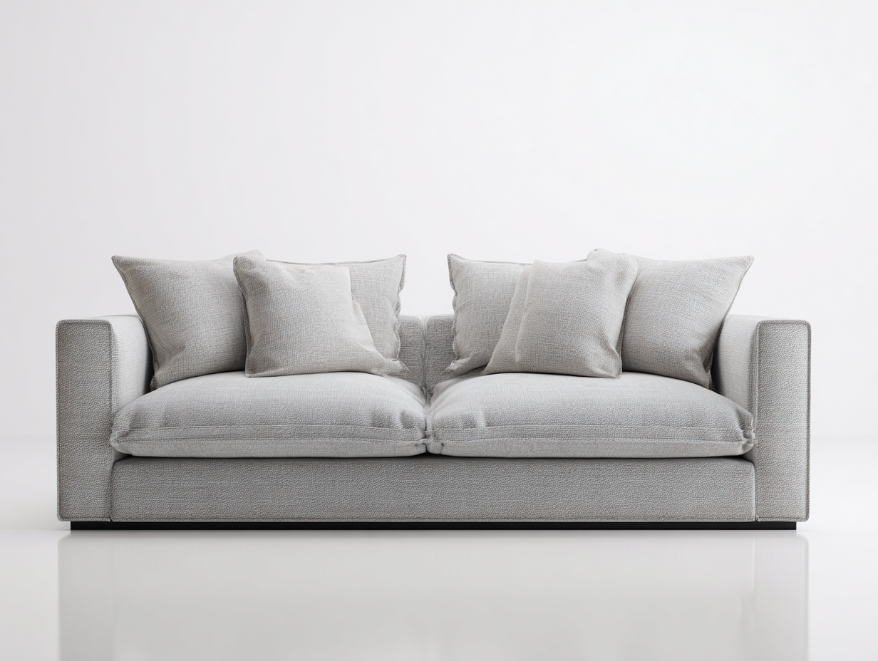 Divano a due posti-Tessuto-204x95x74 cm-Grigio-Stile moderno-Lavoiacasa