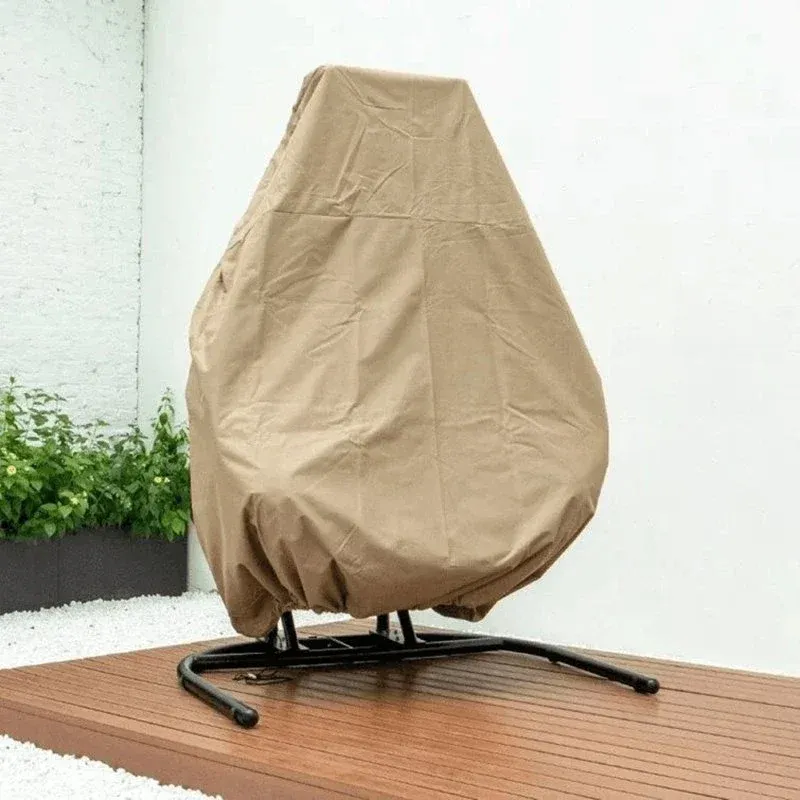 2026 Patio Wicker Swing Chair With Stand Rain Cover Included view 13