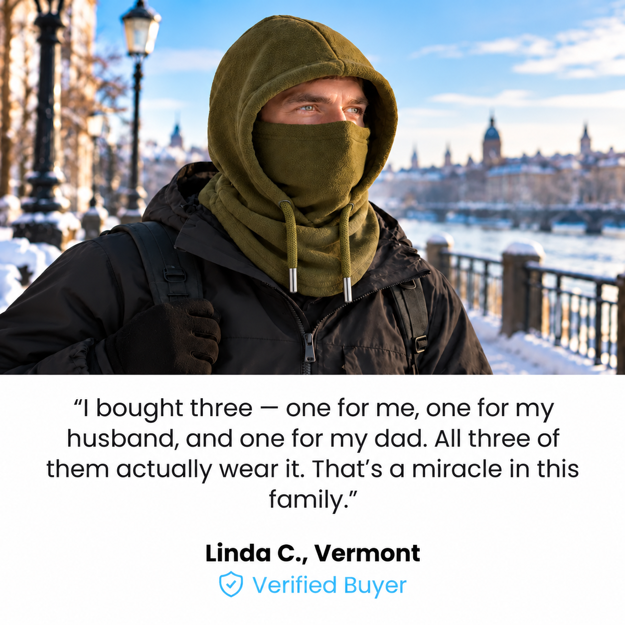 Cold weather fleece hood
