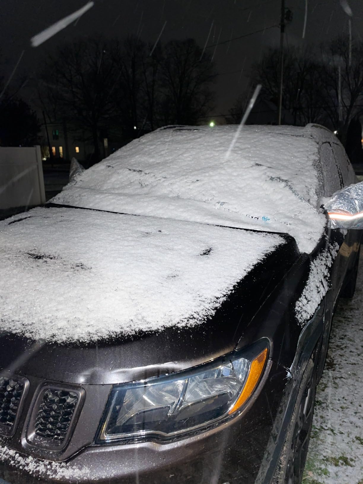 Customer windscreen frost cover fitted to car