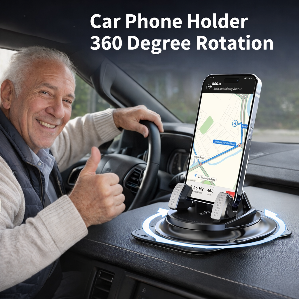 🔥Car Phone Holder 360 Degree Rotation