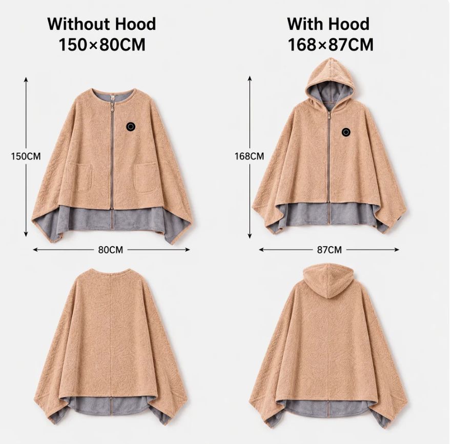 ✨Last Day 50% OFF🔥Wearable Heated Blanket Shawl – Cosy USB Heated Wrap