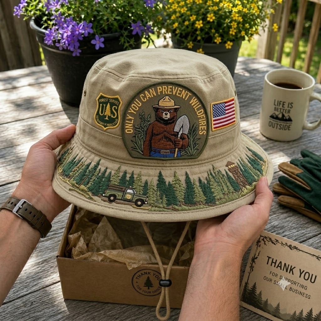 🔥Last Day Promo: 49% OFF - 🐻USFS Only You Can Prevent Wildfires Boonie Hat🌲
