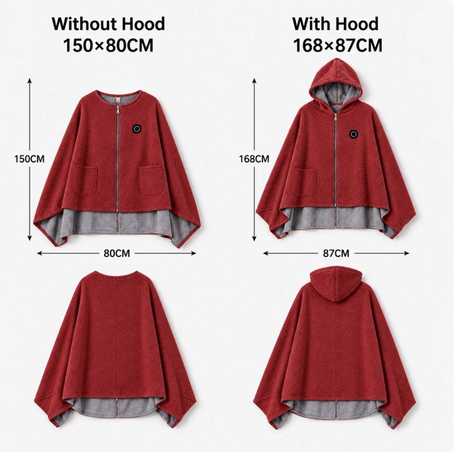 ✨Last Day 50% OFF🔥Wearable Heated Blanket Shawl – Cosy USB Heated Wrap