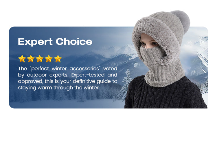 Adjustable knitted winter face covering