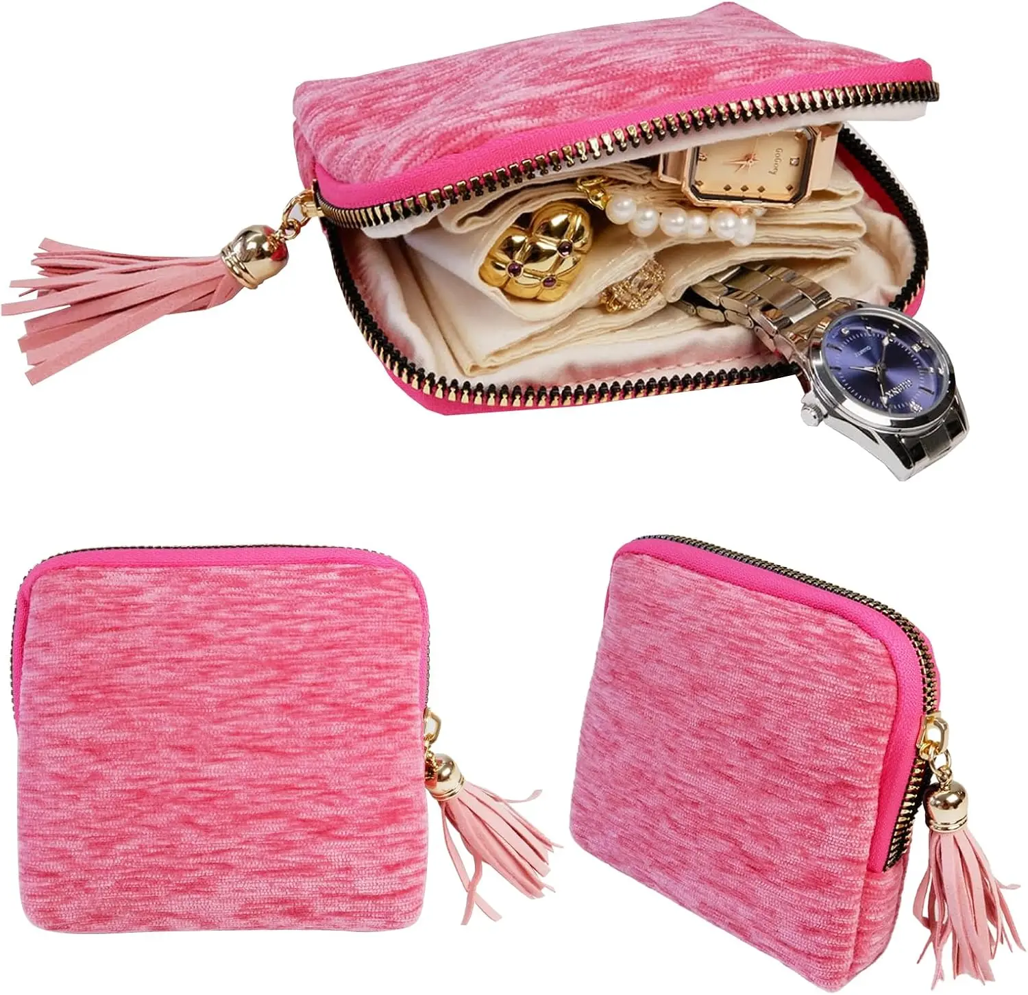 Jewelry Zippered Pocket Case Travel