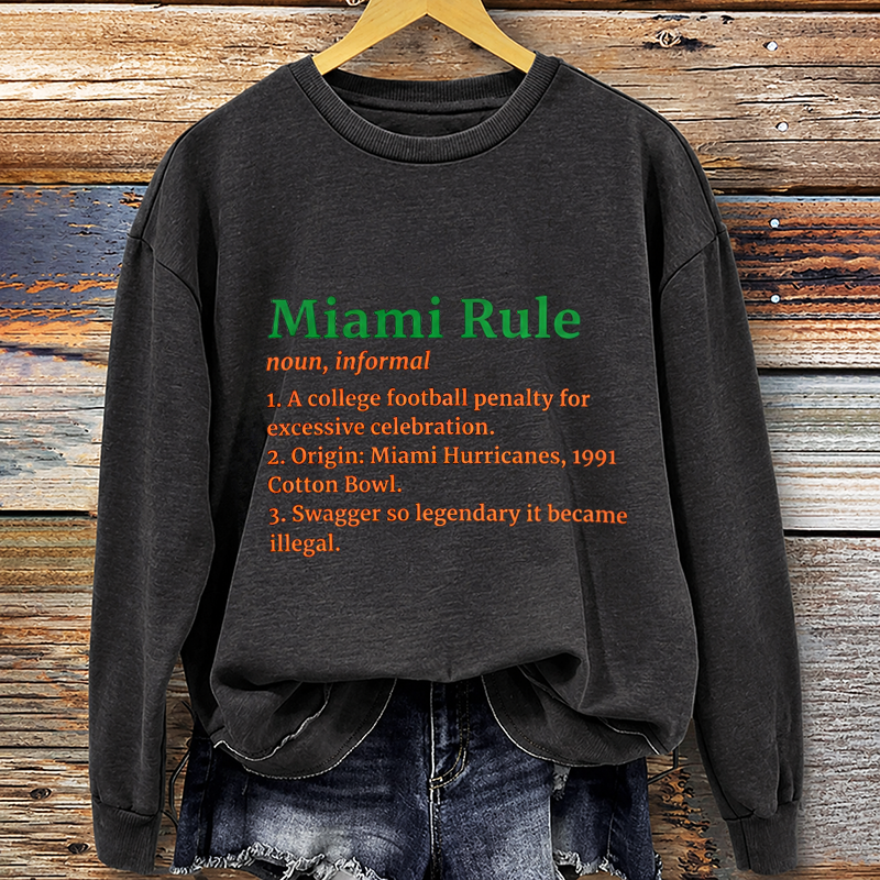 Miami Hurricanes Football Fan Sweatshirt