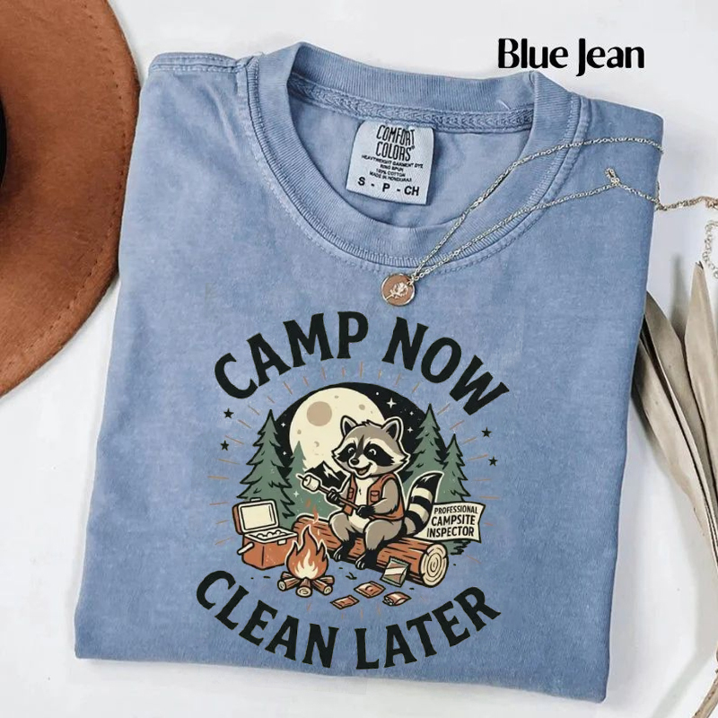 Raccoon Camping Graphic T-shirt