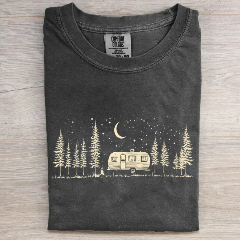 Retro Camper Under Stars T-shirt