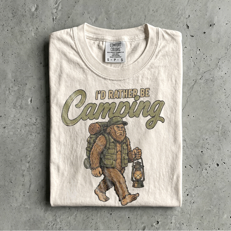 Camping Bigfoot T-shirt