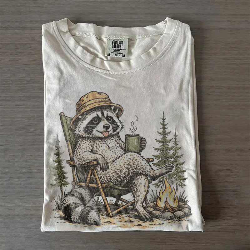 Vintage Camping Raccoon T-shirt