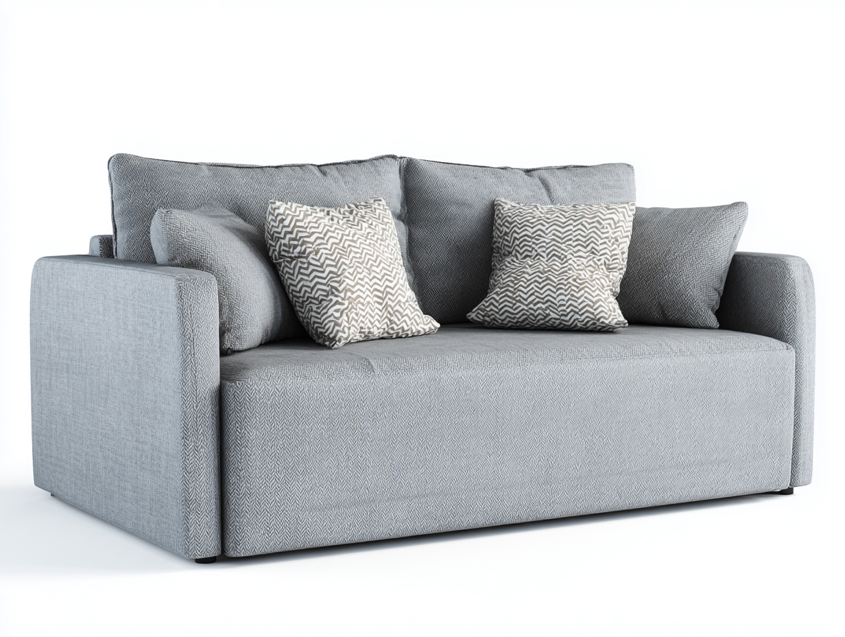 Sofás 2 plazas tapizado 182x93x84 cm - gris claro - diseño moderno para salón-Sacorlonest