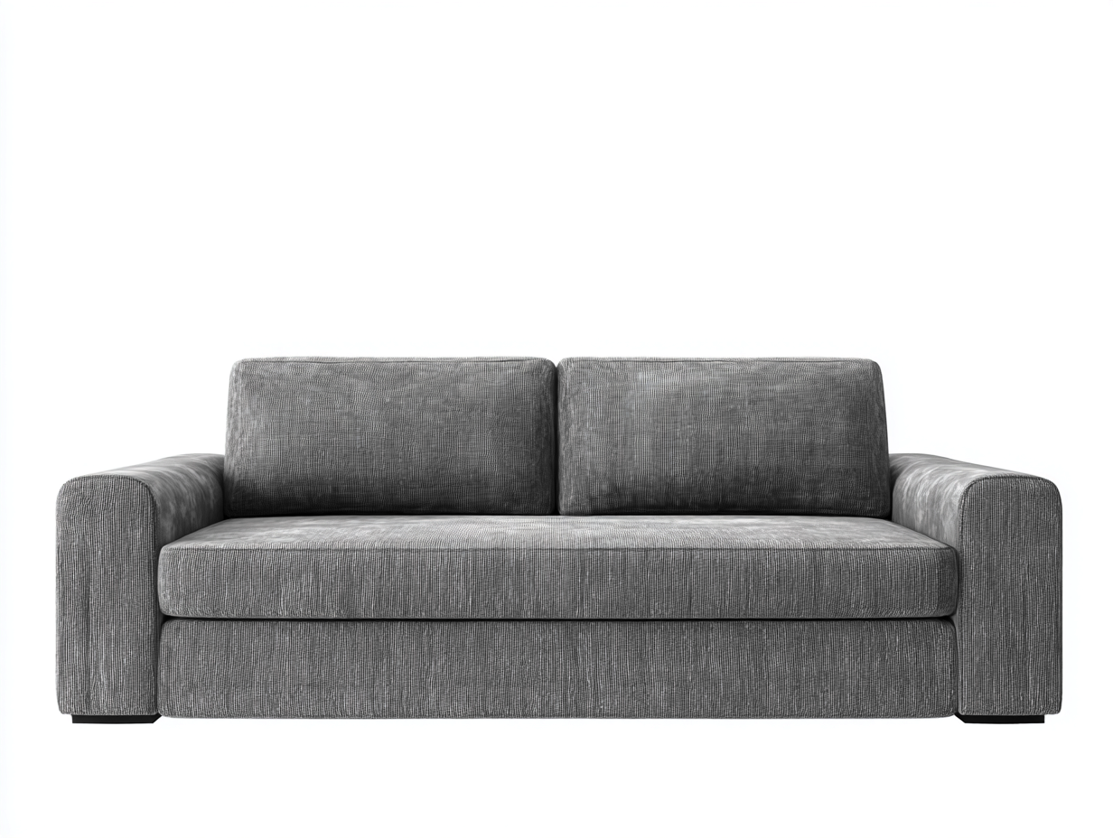 Sofás 2 plazas de tela 182x86x78 cm - gris oscuro - con reposabrazos y diseño moderno-Sacorlonest