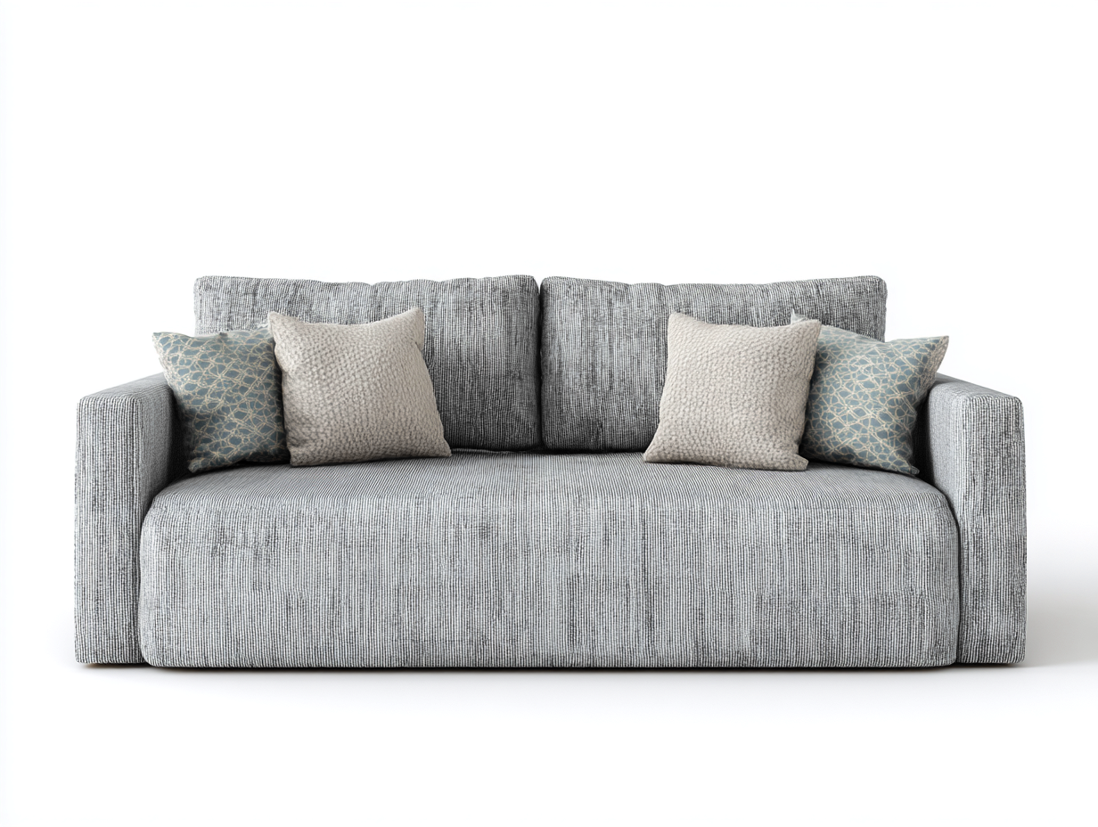 Sofás 2 plazas de tela 185x90x75 cm - gris - diseño moderno para salón-Sacorlonest