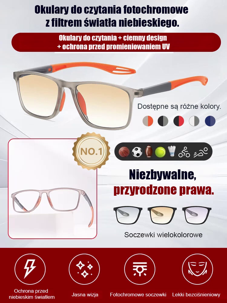 nteligentne Okulary Progresywne Autofokus | +1.00 do +7.00 D