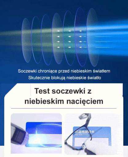 Inteligentne Okulary do Czytania 3 w 1 (6,5 g) | Fotochromowe, Multifokalne z Filtrem Światła Niebieskiego TR90