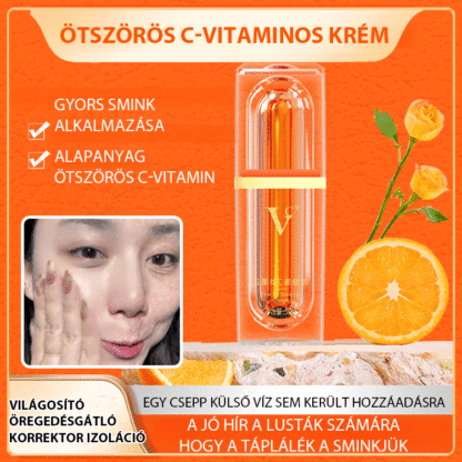 5x C-Vitaminos Arckrém - 4 az 1-ben Sminkalap és Korrektor 50%