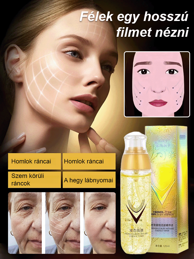 Koncentrált Ránctalanító Szérum | Azonnali Lifting Hatás Tűk Nélkül (-50%)