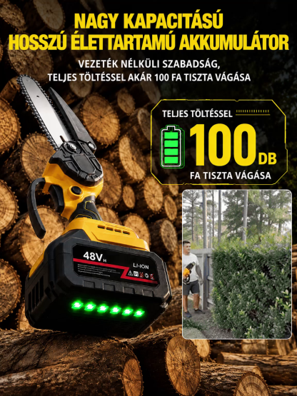 Hordozható 6" Elektromos Láncfűrész - 80% Akció & Ingyenes Szállítás