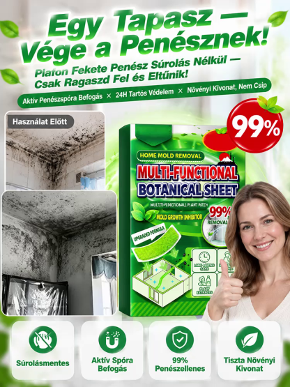Természetes Antibakteriális Penészölő Lap Otthoni Védelemre - Biztonságos Formula, Féláron