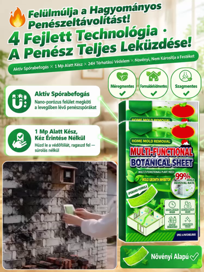 Természetes Antibakteriális Penészölő Lap Otthoni Védelemre - Biztonságos Formula, Féláron