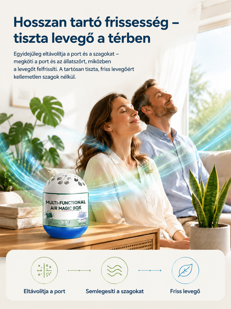 99,9%-os Pormentesítő Mágikus Doboz – Intelligens Légtisztító & Porporszívó (50% OFF + Ingyenes Szállítás)