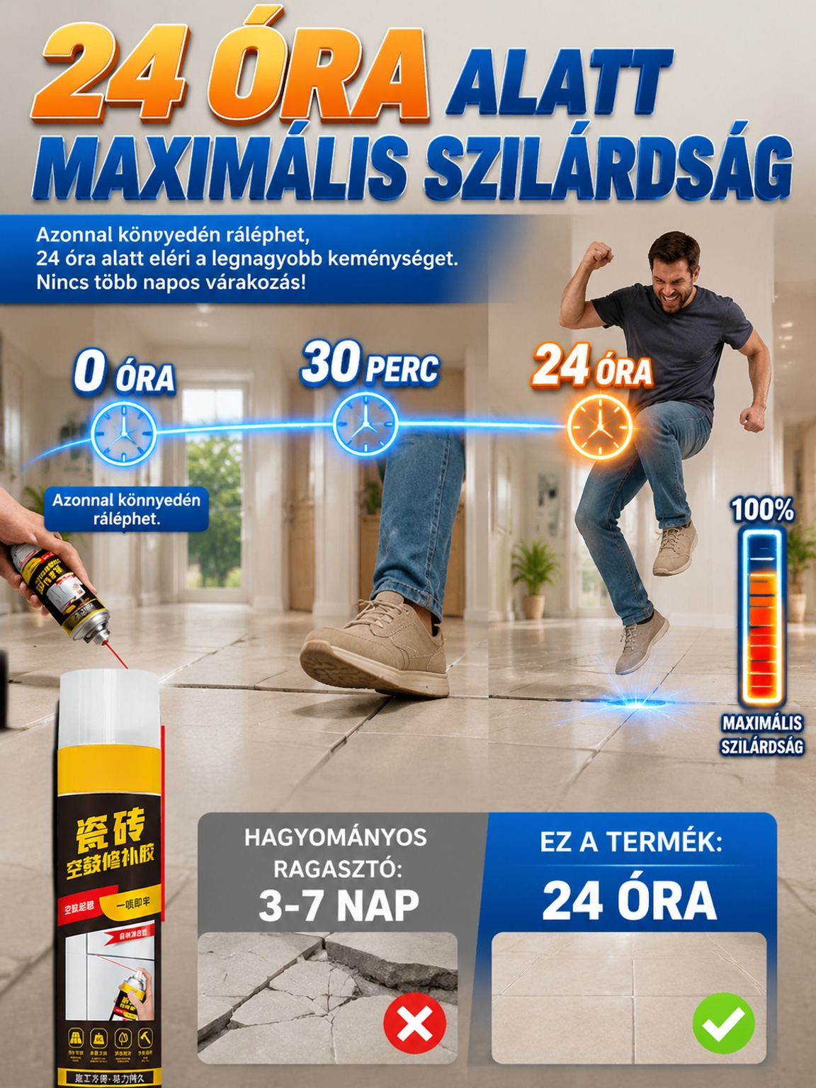 Üreges csempe javító ragasztó - Bontás nélkül!-50%