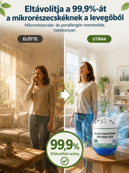 99,9%-os Pormentesítő Mágikus Doboz – Intelligens Légtisztító & Porporszívó (50% OFF + Ingyenes Szállítás)