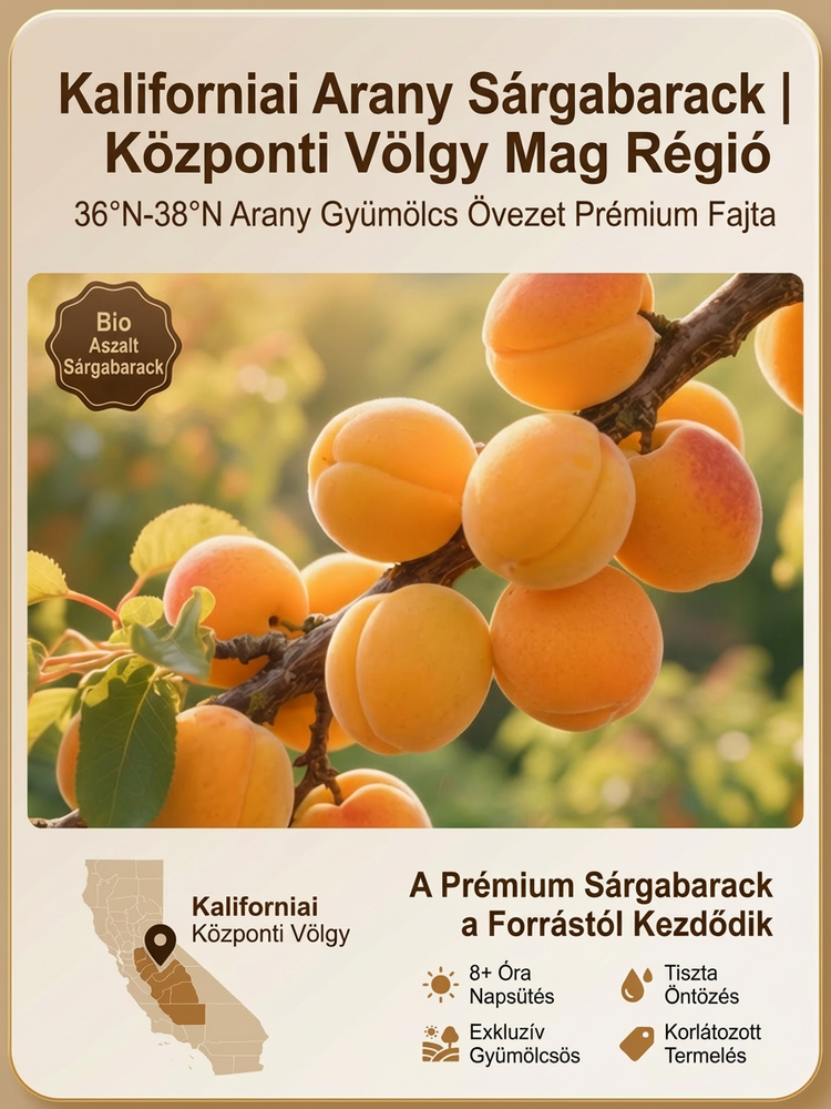 Prémium Szárított Sárgabarack | 1+1 INGYEN | Cukormentes Egészséges Snack Akció -75% 
