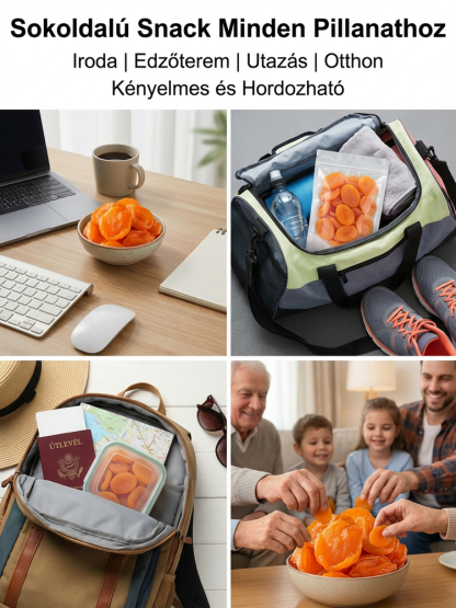 Prémium Szárított Sárgabarack | 1+1 INGYEN | Cukormentes Egészséges Snack Akció -75% 