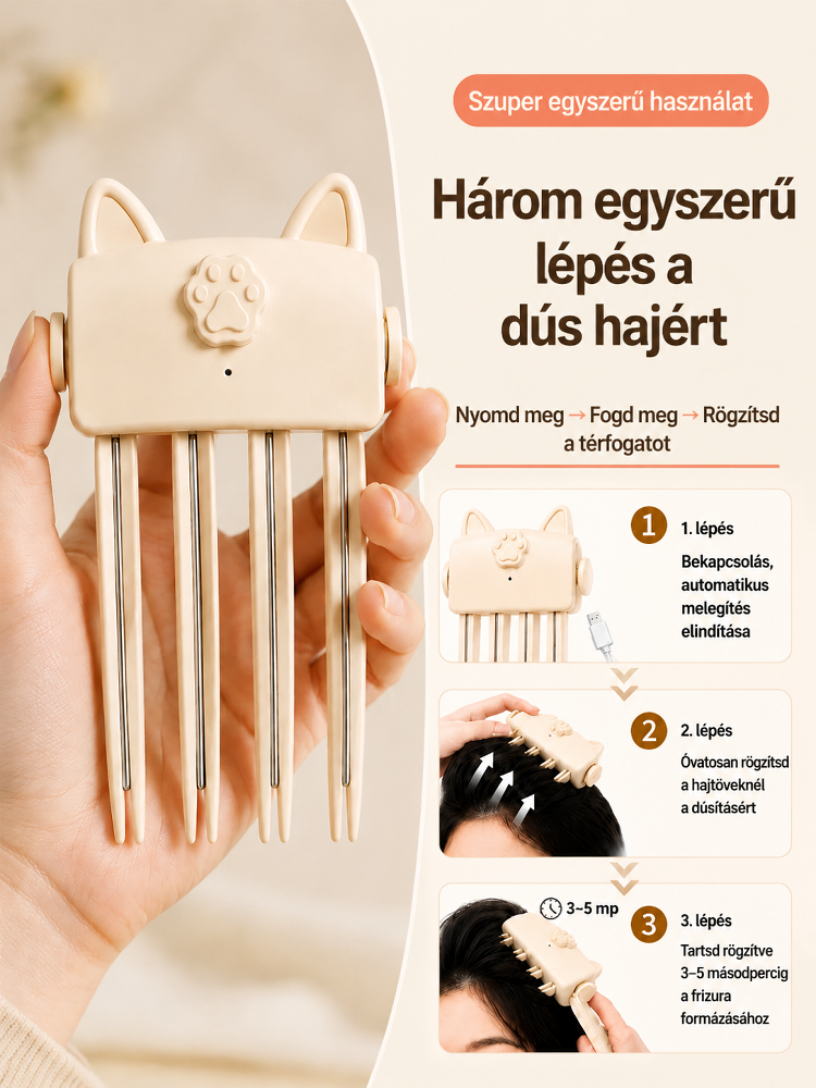 Gyors Hajtőemelő és Hajformázó Csipesz - Búcsú a Lelapult és Gubancos Hajtól