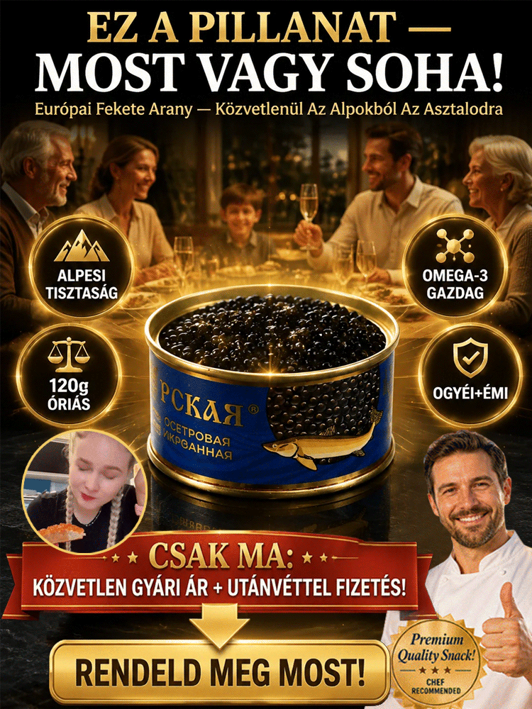 👍Prémium Európai Fekete Kaviár – 100% Tiszta Természetes Luxus (40% OFF)