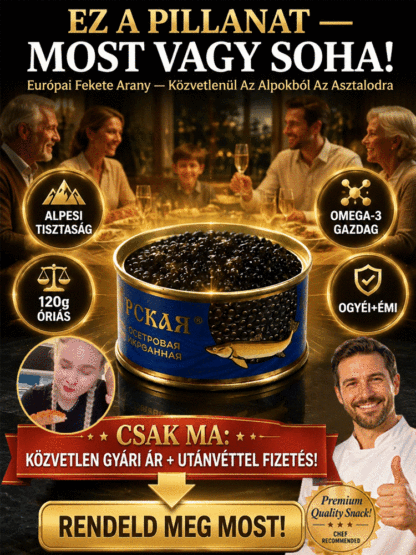 👍Prémium Európai Fekete Kaviár – 100% Tiszta Természetes Luxus (40% OFF)